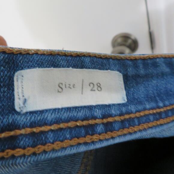 Anthropologie Pilcro and the Letterpress Womens Sz 28 Blue Cropped Bootcut Jeans - Picture 8 of 9